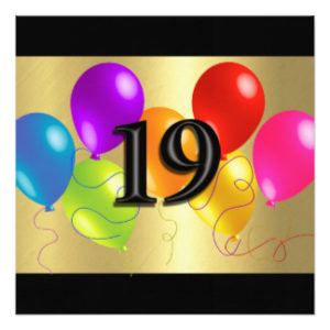 ברכות ליום הולדת 19