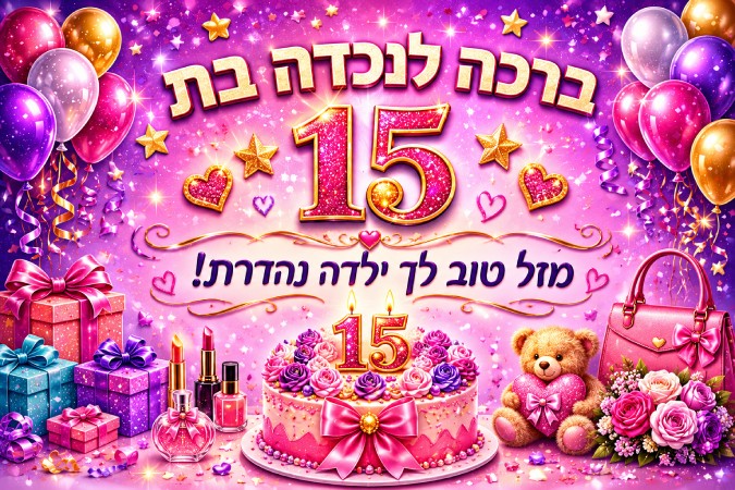 ברכה לנכדה בת 15